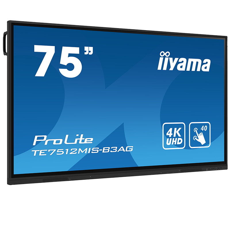Інтерактивна панель Iiyama ProLite 75" (TE7512MIS-B3AG), мобільний стенд